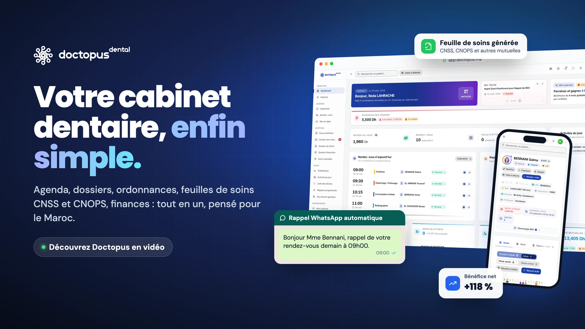 Présentation vidéo du logiciel dentaire Doctopus